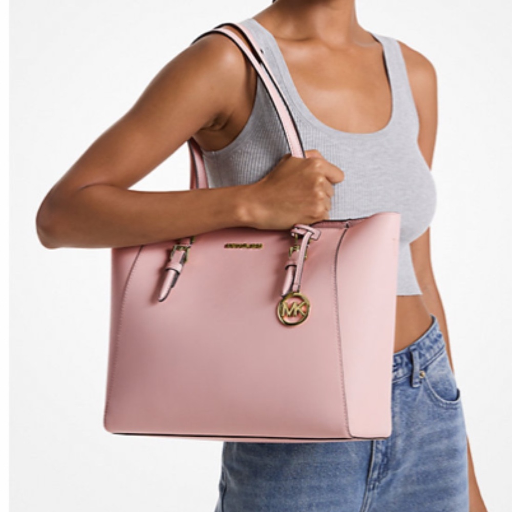 Michael Kors Charlotte Large Saffiano Leather 3-in-1 Tote Bag Powder Blush